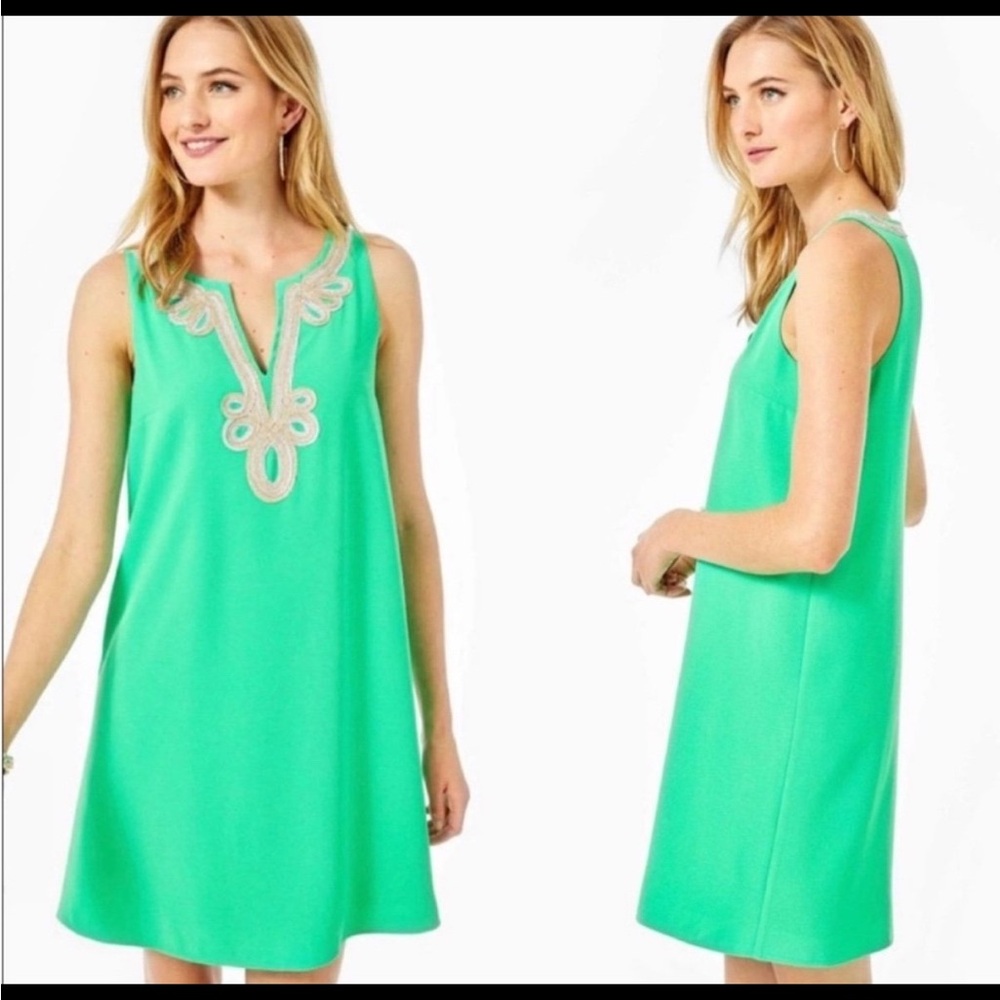 Lilly Pulitzer Cherlyn Soft Shift Dress Myrtle Green
